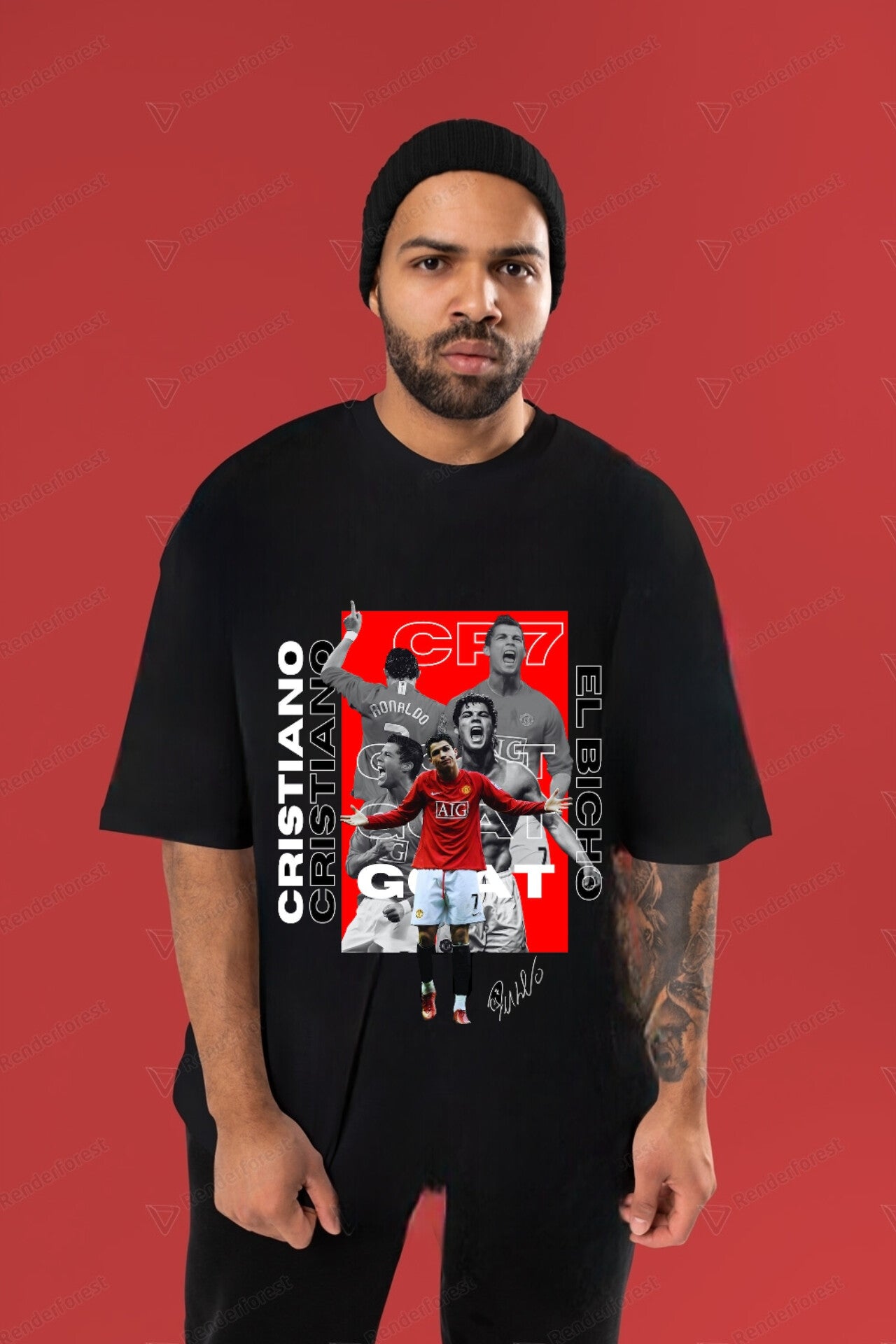 CASELIVO ZYNO RONALDO  OVERSIZED T SHIRT